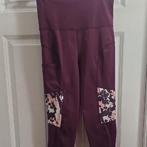 Women's Purple Leggings with Pocket Detail